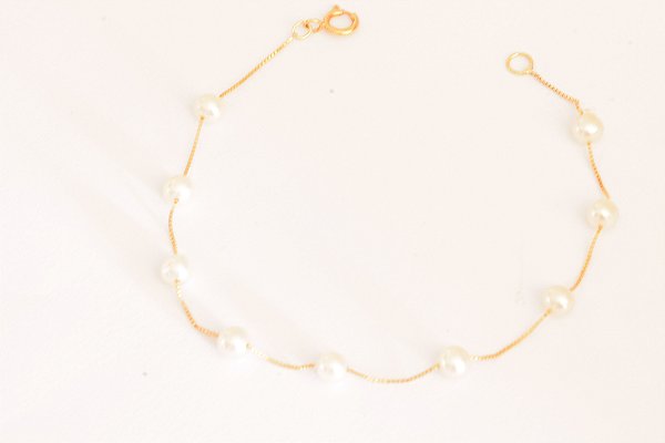 Pulseira de Pérola em ouro 18k