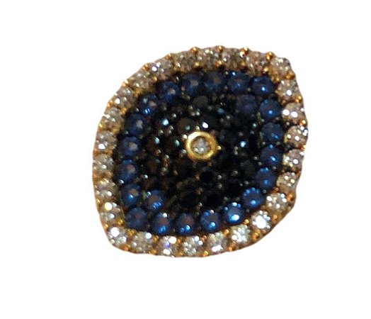 Pingente Colorful Olho Gregro em ouro 18k
