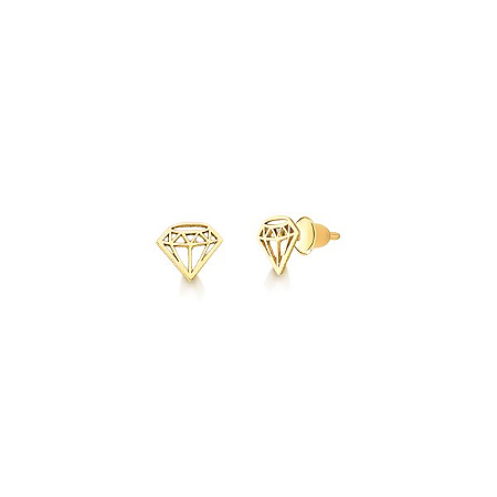 Brinco Modelo Diamante em ouro 18k