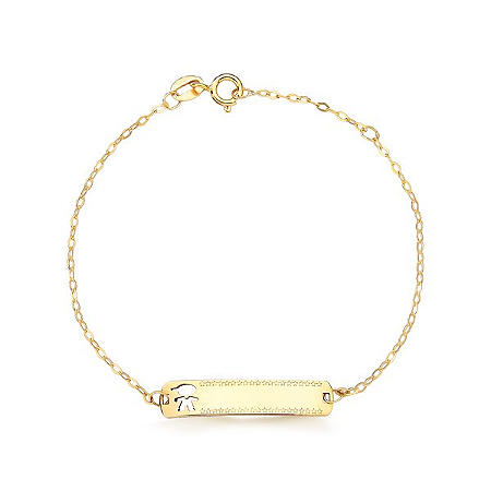Pulseira Infantil de Ouro 18k Menino