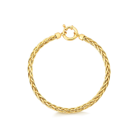Pulseira de Ouro 18k Elo Palmeira