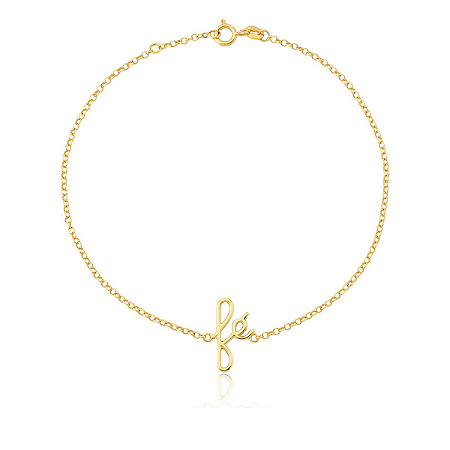 Pulseira Fé em ouro 18k