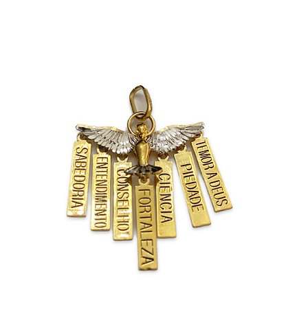Pingente 7 Dons Divinos em ouro 18k