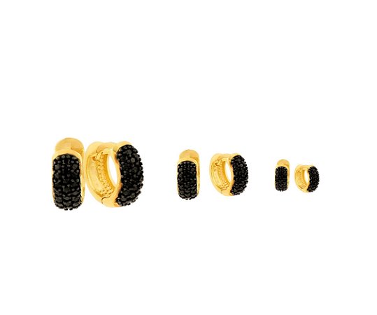 Argola Negra em ouro 18k