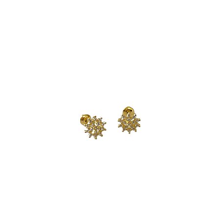 Brinco Frozen com Zircônia em ouro 18k