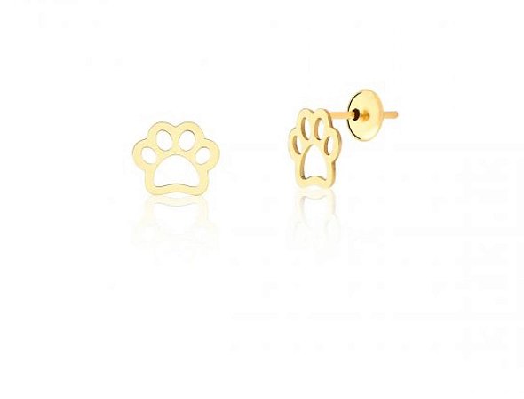 Brinco Pata Pet em ouro 18k
