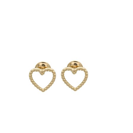 Brinco Love Bolinhas em ouro 18k