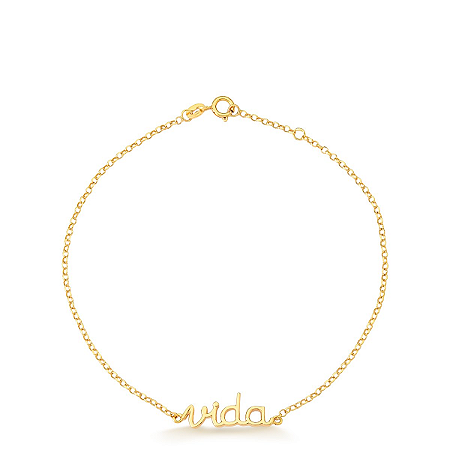 Pulseira  em ouro amarelo 18k Vida