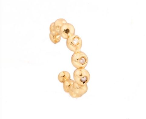 Piercing com Diamantes em ouro amarelo 18k