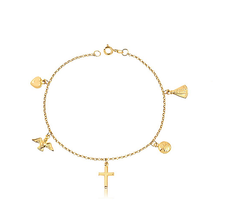 Pulseira Proteção em ouro amarelo 18k
