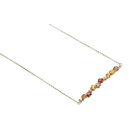 Colar Colorful com Safiras e Diamantes em ouro amarelo 18k