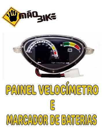 Painel Velocimetro Marcador De Baterias Bicicleta Elétrica Ecobikes 350w 48v