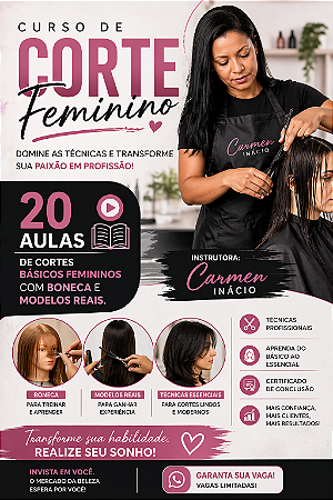 CURSO DE CORTE FEMININO PRESENCIAL