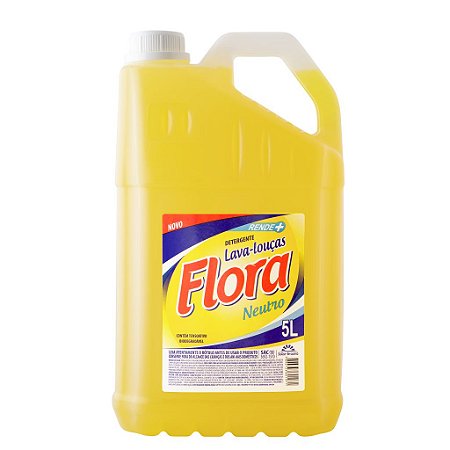 Detergente neutro 05 lt - lava louca flora