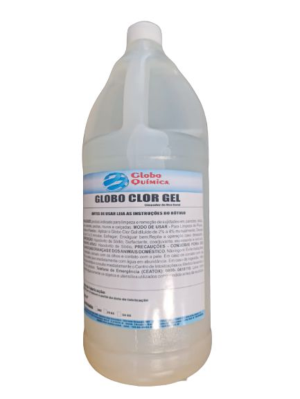 Detergente Alcalino Clorado 2L Clor Gel Limpe Pesada - Globo Química