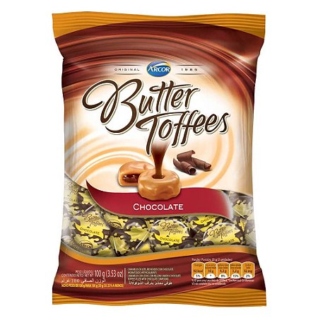Bala butter toffees  arcor 500g diversos sabores