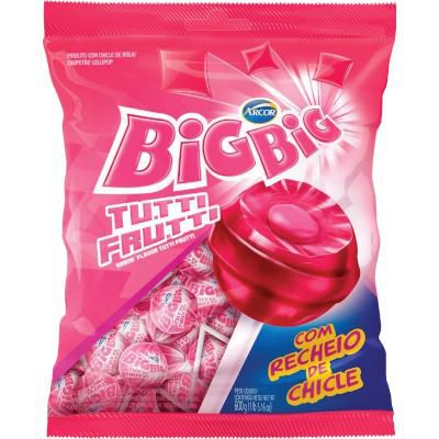 Pirulito sabor tutti frutti pacote 600g - arcor/big big