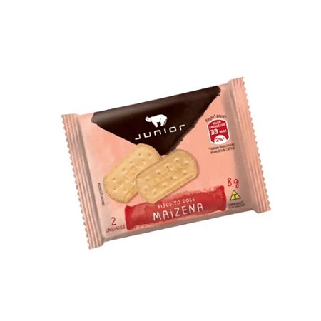 Biscoito Maisena Junior sachê 8g caixa 180 unidades