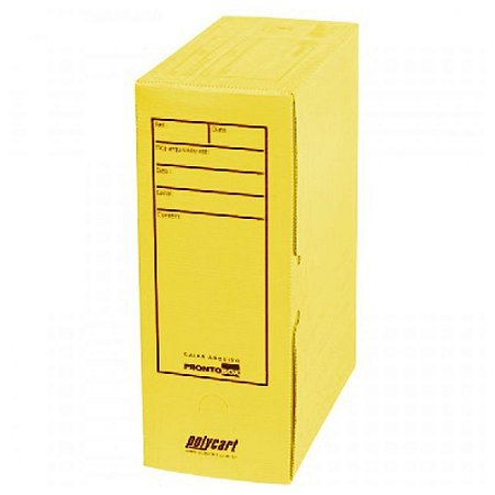 Arquivo Morto Polycart 34x24x13 Amarelo - Unitário - 4008-AM