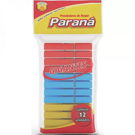 Prendedor de Roupa Plástico 12und G - Paraná