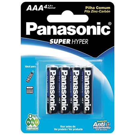 Pilha Palito Comum  AAA  4 - Panasonic