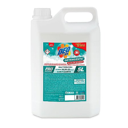 Detergente Alcalino Clorado 5L Diluição 1:20 - Deoline