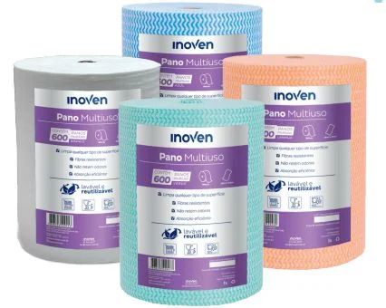 Pano Multiuso Rolo 28cmx30cmx180m c/600 Branco - Inoven