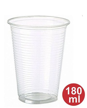 Copo Descartável 180ml Transparente PS PCT 1x100und - Cristalcopo