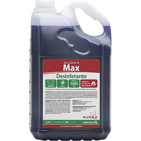 Desinfetante Max 5L Conc 1:100 Floral - Audax