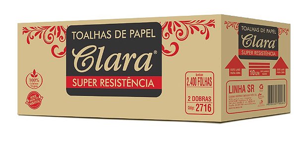 Papel Interf Cx 21x20x2400fls Super-Resistente Clara 2716 - Florax