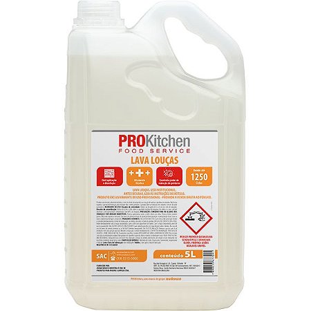 Detergente 5L p/Máquina Lava Loucas Prokitchen - Audax