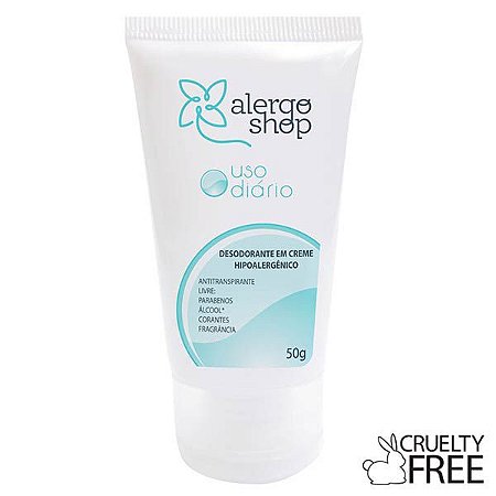 Desodorante Antitranspirante em Creme Hipoalergênico Uso Diário - Alergoshop