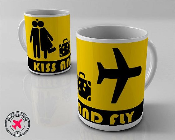 Caneca Kiss and Fly