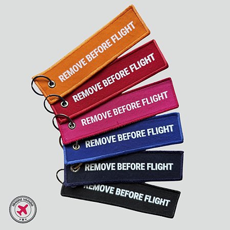 Chaveiro REMOVE BEFORE FLIGHT Personaliizado