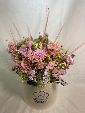 Box de flores rosa
