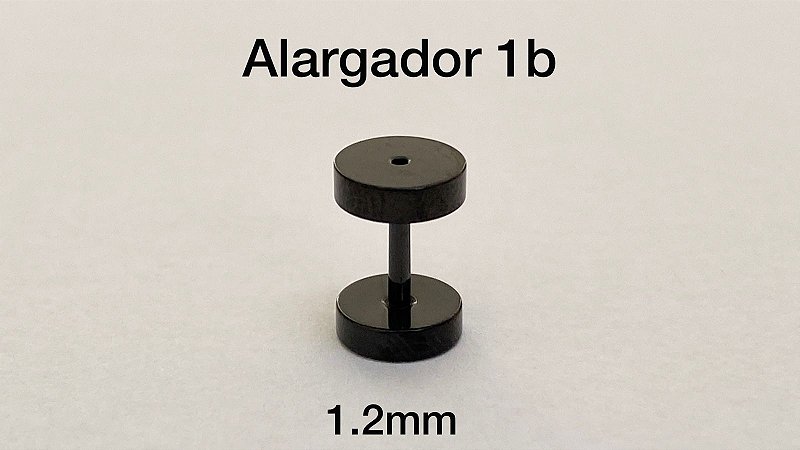 Alargador aço black 1.2mm
