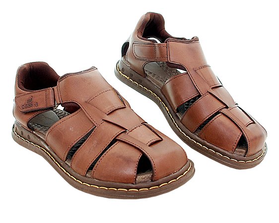 sandalias masculinas couro