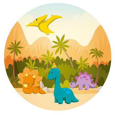 Painel Redondo Dino Baby - 01 unidade