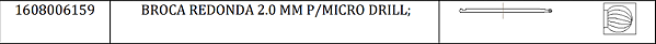 Broca de Polimento Redonda Micro Drill, Diam. 2mm - Stryker (Cód. 1608-006-159)