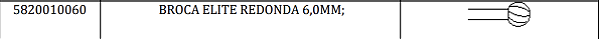 Broca Elite de Canalete Redondo, Diam. 6mm - Stryker (Cód. 5820010060)