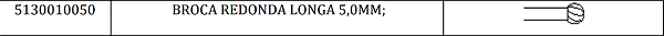 Broca Redonda Longa 5,0mm - Stryker (Cód.5130010050)