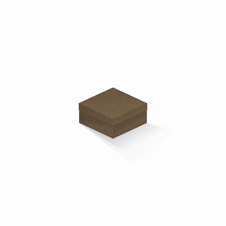 Caixa de presente | Quadrada F Card Scuro Marrom 10,5x10,5x6,0