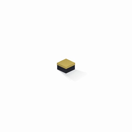 Caixa de presente | Quadrada F Card Ouro-Preto 5,0x5,0x3,5