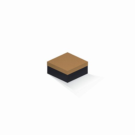 Caixa de presente | Quadrada F Card Ocre-Preto 10,5x10,5x6,0