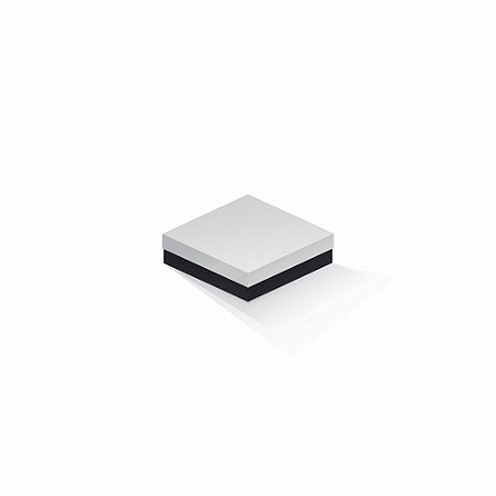 Caixa de presente | Quadrada F Card Branco-Preto 12,0x12,0x4,0
