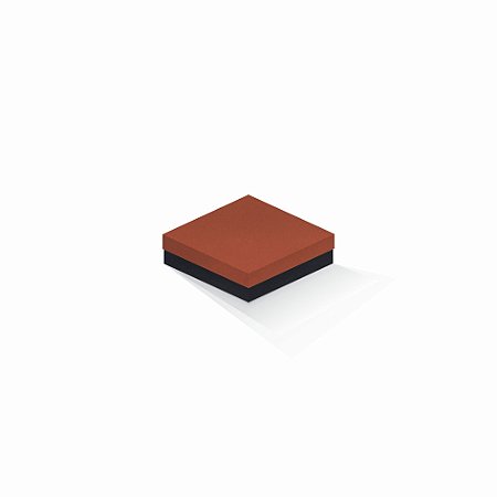 Caixa de presente | Quadrada F Card Scuro Laranja-Preto 12,0x12,0x4,0