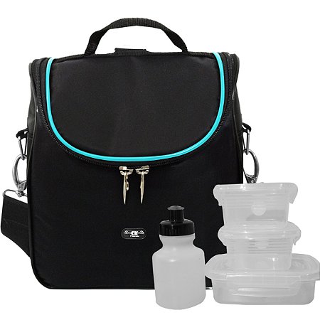 Lancheira Termica Infantil Adolescentes com Potes e Garrafinha