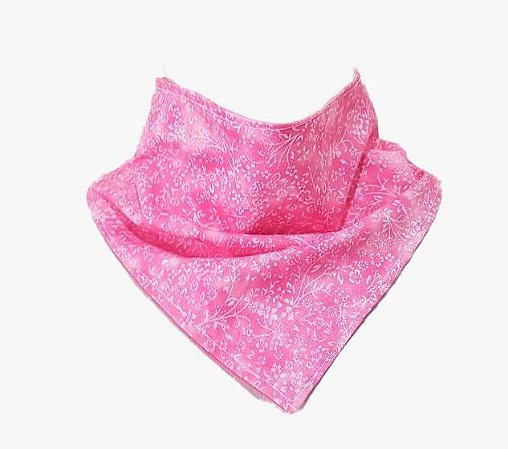 Babador Bandana Flores TieDie Rosa