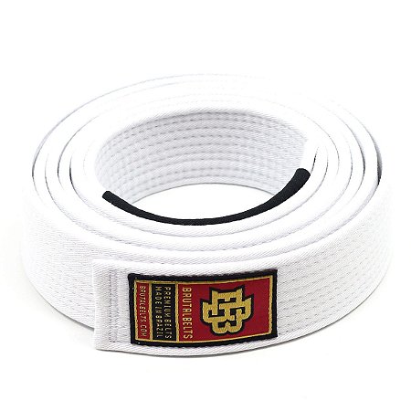 Faixa Jiu-Jitsu Branca (Ponta / Tarja Preta)