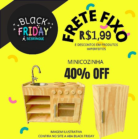 Mini Cozinha de Madeira BêBrinquê